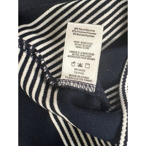 NWOT Anthropologie Bishop + Young Navy & White One Shoulder Tie Tank Size Small - Picture 10 of 12